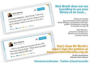 Campaign poster from Save Lincolnshire Libraries